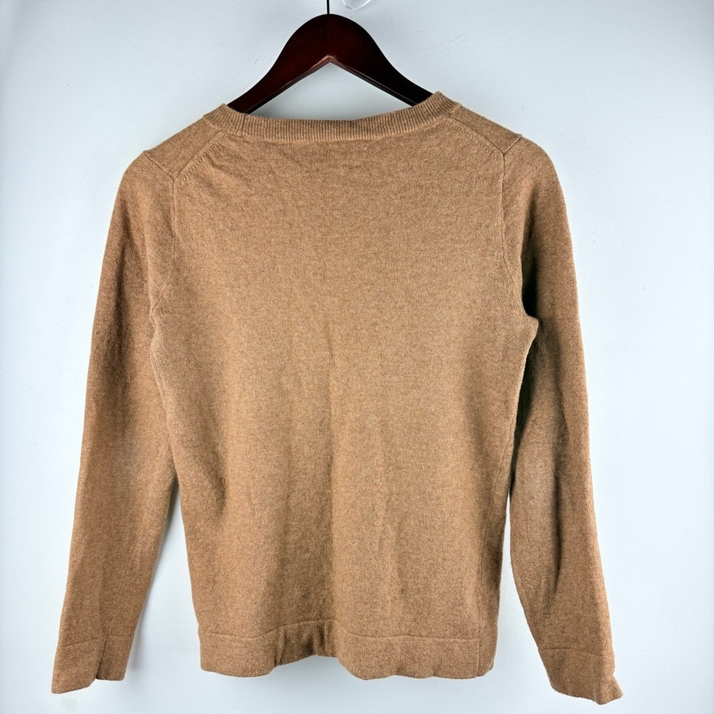 J. Crew Wool Blend Women's Small Brown Crew Neck Long Sleeve Pullover Sweater - Picture 8 of 8